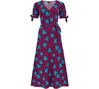 Pour Moi Pour Moi Purple Bella Fuller Bust Slinky Stretch Tie Sleeve Midi Dress Purple 12
