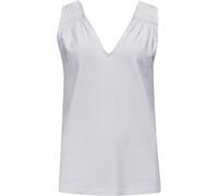 Pour Moi Pour Moi White Maya 100% Cotton Slub Jersey Built Up V-Neck Vest