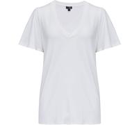 Pour Moi Pour Moi White Serena V-Neck Jersey T-Shirt with Viscose