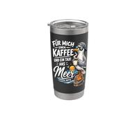 Pour moi, une chemise enfant côtière café et mouette de mer Gobelet isotherme en acier inoxydable double paroi