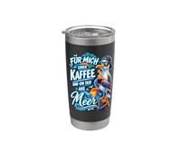 Pour moi, une chemise enfant côtière café et mouette de mer Gobelet isotherme en acier inoxydable double paroi