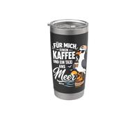 Pour moi, une chemise enfant côtière café et mouette de mer Gobelet isotherme en acier inoxydable double paroi