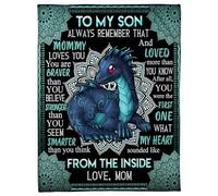 pour mon fils bonus de la part de ma belle-mère et de mon beau-père, vous ne perdrez jamais l'aigle, cadeaux d'anniversaire pour beau-fils, remise de diplôme, Noël, couverture polaire personnalisée