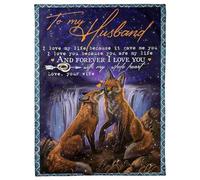 pour mon fils bonus de la part de ma belle-mère et de mon père. Ce vieux loup aime les cadeaux d'anniversaire de mon beau-fils, remise des diplômes, Noël, couverture polaire de lit personnalisée.