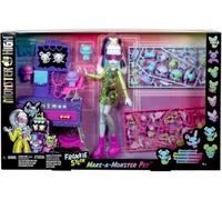 pour Monster High - Laboratoire Creation de Monstres, Frankie Stein - Coffret Poupee, Creatures, Meuble, Accessoires - Set Jouet et 1 Carte