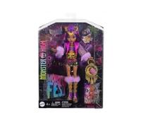 pour Monster High - Poupee Loup Garou clawdeen Wolf en Tenue Monster Fest, avec Accessoires Party Fashion - Set Jouet et Carte