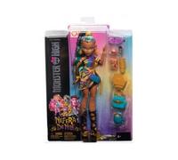 pour Monster High - Poupee nefera de Nile, Momie Royale avec Lavish et 7 Accessoires Chic - Eleve lycee - Set Jouet Fille et Carte