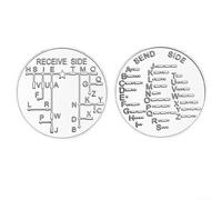 pour morse Code Training Coin Iron Practice Tool Iron pour morse Code Coin for Radio Enthusiasts pour morse Code Practice Coin for Students Hobbyists Iron Training Coin for pour cw Learning (Silver)