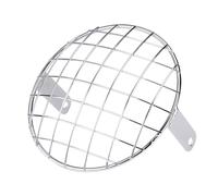 Pour Moto 7 "Phare Maille Grille Montage LatéRal Masque De Couverture Universel Pour Café Racer (Argent)