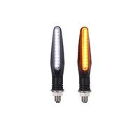 Pour moto, clignotant ambre haute luminosité, feu de jour blanc avant et arrière, feux freinage rouges(2Pcs White Yellow)