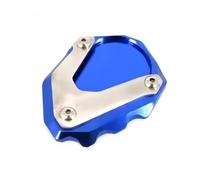 Pour Moto CNC béquille pied latérale Extension Pad plaque de Support agrandir(Bleu)
