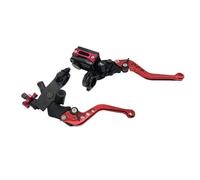 Pour Moto Frein Embrayage Pompe Levier Maître-cylindre Hydraulique Accessoires 7/8" 12,7 mm piston Universel(Red)