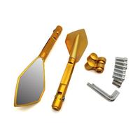 Pour Moto Guzzi STELVIO V7/V9 Classique Racer Stone Spécial Complet CNC Aluminium Moto Rétroviseurs Rétroviseur Latéral Angle Mort(Or)