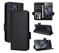Pour Motorola Edge 70 Housse Téléphone Flip en PU Cuir Housse de protection en cuir Business antichoc noir