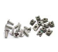 Pour Motos Scooters ATVs Mopeds M6x6mm M5x5mm 10-piece Set Covers Stainless Steel Screws For Bolts Nuts And U-clips Motorcycle Conversion Parts