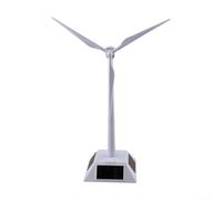 pour moulin à vent solaire modèle en plastique ABS, moulin à vent rotatif à travers la lumière du soleil, jouet éducatif pour enfants pour la formation d'énergie, décoration de table blanche 26,5 cm