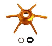 Pour moulinet de pêche Daiwa e déchargement 65 mm en alliage d'aluminium - Outil six étoiles compatible avec Alphas Air Tatula Fuego Ryoga (doré foncé)