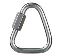 Pour mousqueton triangulaire en acier inoxydable, pour l'escalade robuste | Boucle avec crochet rapide de connexion de sécurité pour spéléologie, lutte contre l'incendie et travail en hauteur, argent