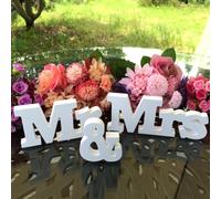 pour mr and Mrs Wedding Sign PVC White Freestanding Letters