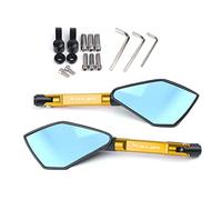 Pour MT-07 MT072014 2015 2016 2017 2018 2019 2020 Accessoires De Moto Universels CNC Aluminium Bleu Lentille Rétroviseur Latéral(Gold Big-Mirror)