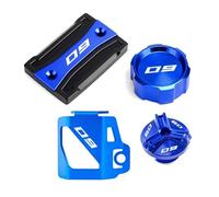 pour MT09 pour FZ09 pour MT-09 pour Mt09 2014-2020 2019 Accessoires Moto Bouchon Liquide De Frein Avant Arrière Couvercle Remplissage D'huile Garde Réservoir Liqui Frein(Blue)