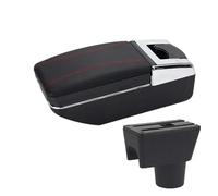 Pour N&issan Pour Terrano 3 Boîte D’accoudoir Voiture Boîte Rangement Pièces D’auto Avec Porte Gobelet Coffre rangement accoudoir(Ligne rouge A1 PAS d'USB)