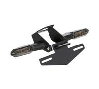 pour Ninja 250 400 500 pour Z500 pour Z300 pour Z250 Support Plaque D'immatriculation Garde-Boue Arrière Queue Bien Rangé Kit Clignotants LED Support Plaque D'immatriculAtion(Smoke Gray)