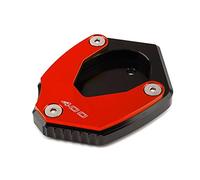 Pour NINJA 400 2018-2021 Moto Béquille Latérale Pad Béquille Extender Pied Stand Extension Pad Support Plaque Agrandisseur Pad CNC(Rouge)