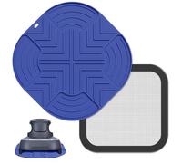 Pour Ninja Crispi Accessoires de cuisine Dessous de verre en silicone Résistant à la chaleur Antidérapant Protection du plan de travail pour Ninja Crispi Accessoires Bleu foncé