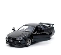 pour Nissan GT-R R34 Modèle De Voiture Sport Simulation Retirer Jouet 1 36(Taglia Unica)