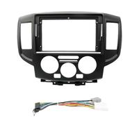 pour Nissan NV200 2010-2013 2014 2015 2016 2017 2018 Double Din 9 Pouces Panneau Autoradio Lecteur DVD Fascias Cadre Tableau Bord Kit Montage POMPOMPUR(Black Frame Cable)