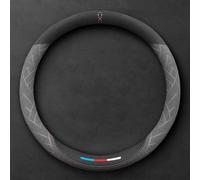 pour Nissan Patrol Y61 1997-2015 Couvre Volant Voiture Housse de Volant en Microfibre Cuir Antidérapante Respirante Protégé Volant Accessoires,B/Round~Type-B/Grey