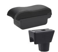 Pour Nissan Pour Terrano 3 2012-2018 Boîte D'accoudoir De Voiture Boîte De Rangement Centrale Accessoires Surface Incurvée WEFOLCC(C3 Black white NOUSB)