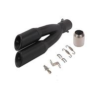 Pour NMAX155 51mm Universel Moto Silencieux D'échappement Double Échappement Droite Gauche Moto Tuyau D'échappement(6 Left)