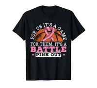 pour Nous, C'est Un Jeu pour eux, C'est Une Bataille Rose T-Shirt Graphique avec Valeur, Homme, Noir, S