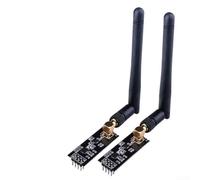 Pour NRF24L01+ PA+pour lot de 2 pour antenne SMA 2,4 GHz module émetteur-récepteur sans fil pour Arduino compatible interface 125 canaux 250 kbps 1 Mbps 2 Mbps 3,3 V recommandés faible bruit