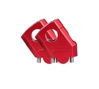 pour NTV650 pour NTV 650 pour Deauville 700 pour Varadero 125 Moto Guidon Rehaussement Barre Montante Support De Serrage Riser Pince Guidon(28mm Red)