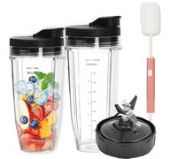 Pour Nutri Ninja Mixeur Accessories Gobelets, 2 Pièces 24oz Cups Gobelet De Remplacement Avec 7 Ailettes Blender Blade pour Nutri Ninja Mixeur BL480/BL490/BL640/BL682/NN102/BL2012/CT641/BL688W -30
