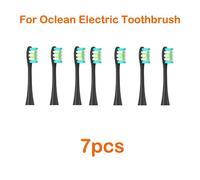 Pour Oclean 7 Pièces Têtes De Rechange Têtes De Brosse Débit/X/X Pro/ Z1/ F1/ One/ Air 2 /Se Doux Dupont Sonique Brosse À Dents Poils Sous Vide.7Pcs Black