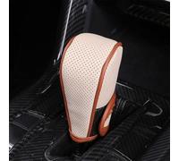 pour Odyssey 2015-2018 Housse Pommeau Levier Vitesse Voiture Cuir PU Couverture de Pommeau Antidérapante Protection Intérieur Accessoires,E/Beige with Brown Edges