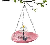pour Oiseaux | Alimenté par Énergie Solaire, Forme Cœur, Résistant aux Intempéries,Fontaine pour jardin avec bain d'oiseau - Pour moineaux, perruches, inséparables, conures, calopsittes, pinsons,