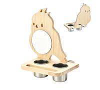 pour Oiseaux avec miroir et perchoir en bois ludique | Jouet balançoire oiseaux pour Calopsittes pour Conure Gris d'Afrique Cacatoès Ara Perruche Diamants Mainate Intérieur