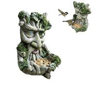 Pour oiseaux avec visage d'arbre, en résine 3D résistante aux intempéries | Décoration pour arbres d'extérieur - Pour oiseaux, pelouses, maisons, fermes, cours, aliments, camping, cour, parc