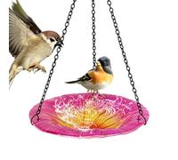 Pour oiseaux d'extérieur : bol de bain floral de 20,3 cm, résistant aux intempéries, installation sans effort | Décoration élégante du jardin pour attirer les regards