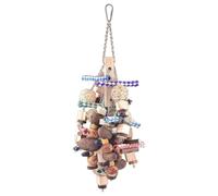 Pour Oiseaux En Bois Naturel, Accessoires De Cage Naturelle En Rotin | Les Perles Et Cordes Colorées Pour Et Soulager L'ennui Sont Des Décorations De Cage Idéales Pour Les Perroquets De Tai
