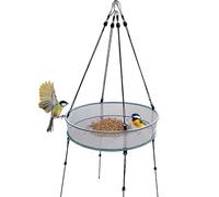 Pour oiseaux en forme de plateau - Plateau en maille de 50 cm pour nourriture | s sauvages suspendus résistants au vent - pour observer les chardonnerets et colibris en extérieur