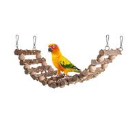 pour oiseaux | Hamac en bois à mâcher et à grimper | à mâcher, perchoir et support pour perroquet ondulé calopsitte conuro inséparable Cendrier Cacatua Fringue