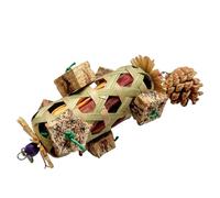 pour Oiseaux - Jouet de Recherche de Nourriture en Bois de 24 cm | colorés pour Cage de Perroquet, Jouet Naturel à mâcher pour pinsons, inséparables, cacatoès, calopsittes et Conures