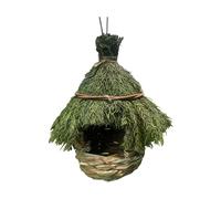 pour oiseaux tressés à la main - Abri d'oiseaux en bio pour jardin, abri extérieur respirant | Maison de nidification rustique de pinson pour les arbres du