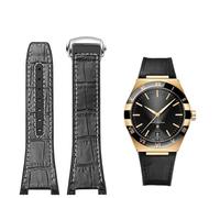 Pour Omega Constellation Double Eagle Series Watchband Manhattan Rubber Cowhide Male Observatoire Brave